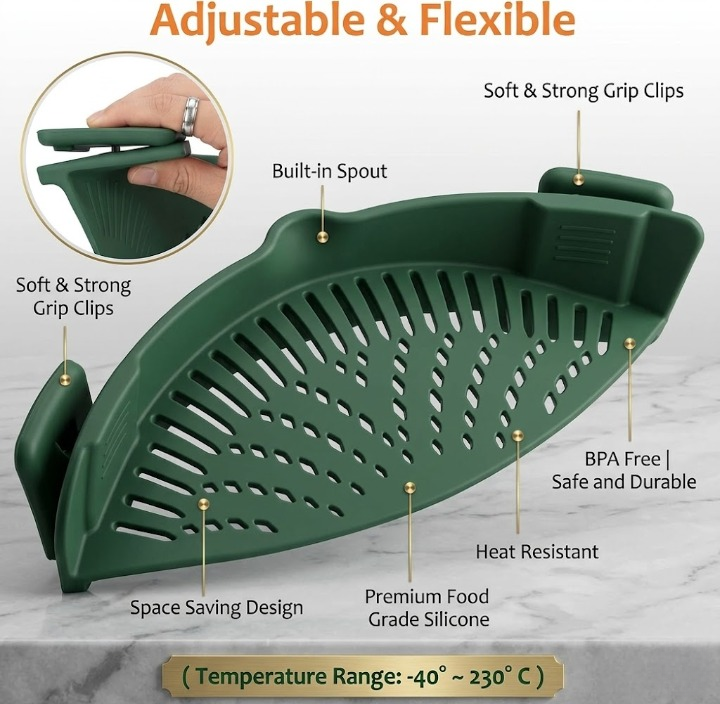 Clip-On Pot Strainer
