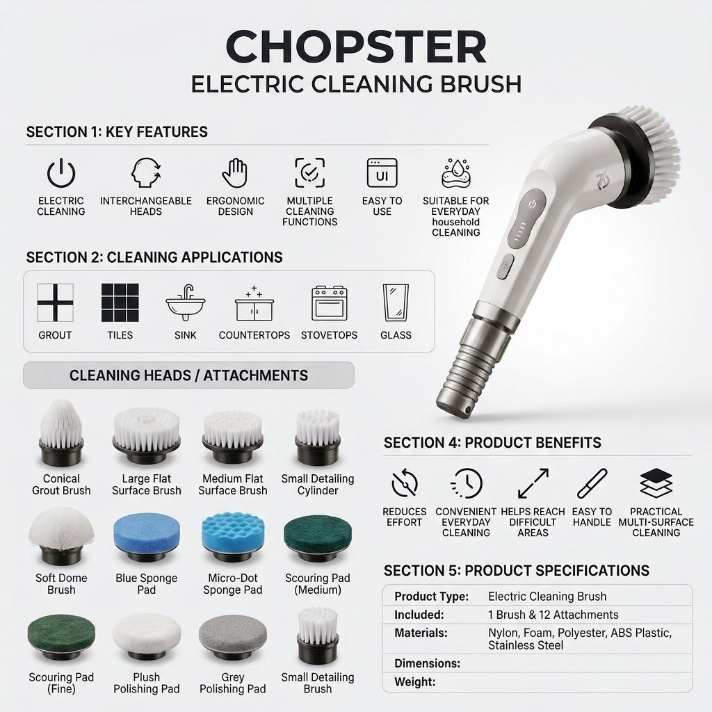 9-in-1 Electric Cleaning Brush