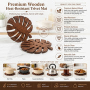 3-Pack Wooden Trivet Pads