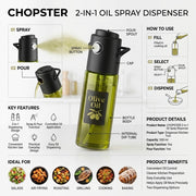 CHOPSTER refillable oil spray bottle for UK kitchen cooking