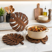 3-Pack Wooden Trivet Pads
