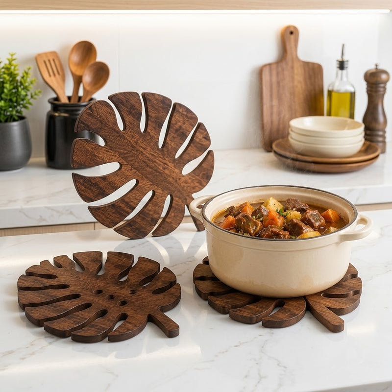 3pcs Wooden Trivet Pad