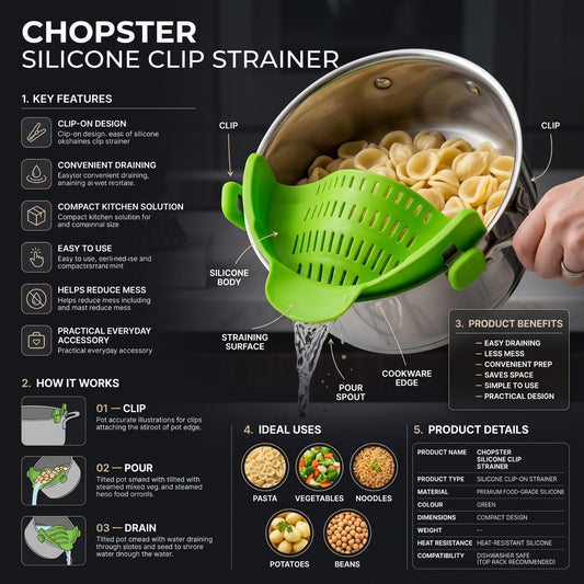Clip-On Pot Strainer